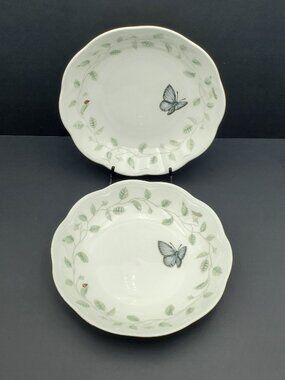 Lenox Butterfly Meadow Pasta Bowls Butterflies Soup Bowls Salad Bowls